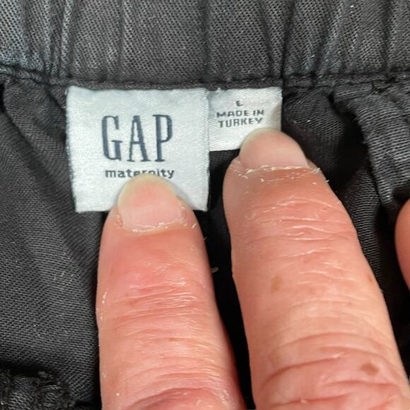 Gap Womens Maternity Sz Large Joggers Pull On Lightweight Stretch Black Elastic - Picture 4 of 8